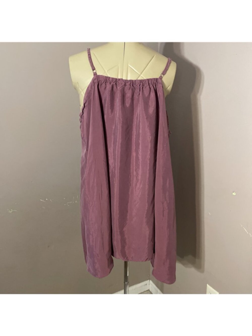 Athleta Calm Cool Casual Slip Dress Size 3XL Rose Pink Mini V-Neck Adjustable - Picture 5 of 10